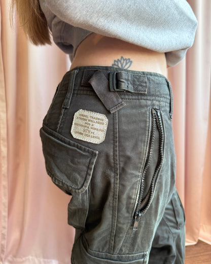 Diesel Low Rise Faded Military Cargo Pants