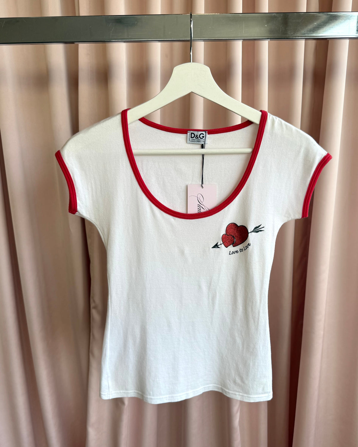 D&G Underwear "Love to Love" Graphic Ringer T-Shirt