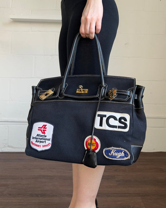 “Firkin” Patched Handbag