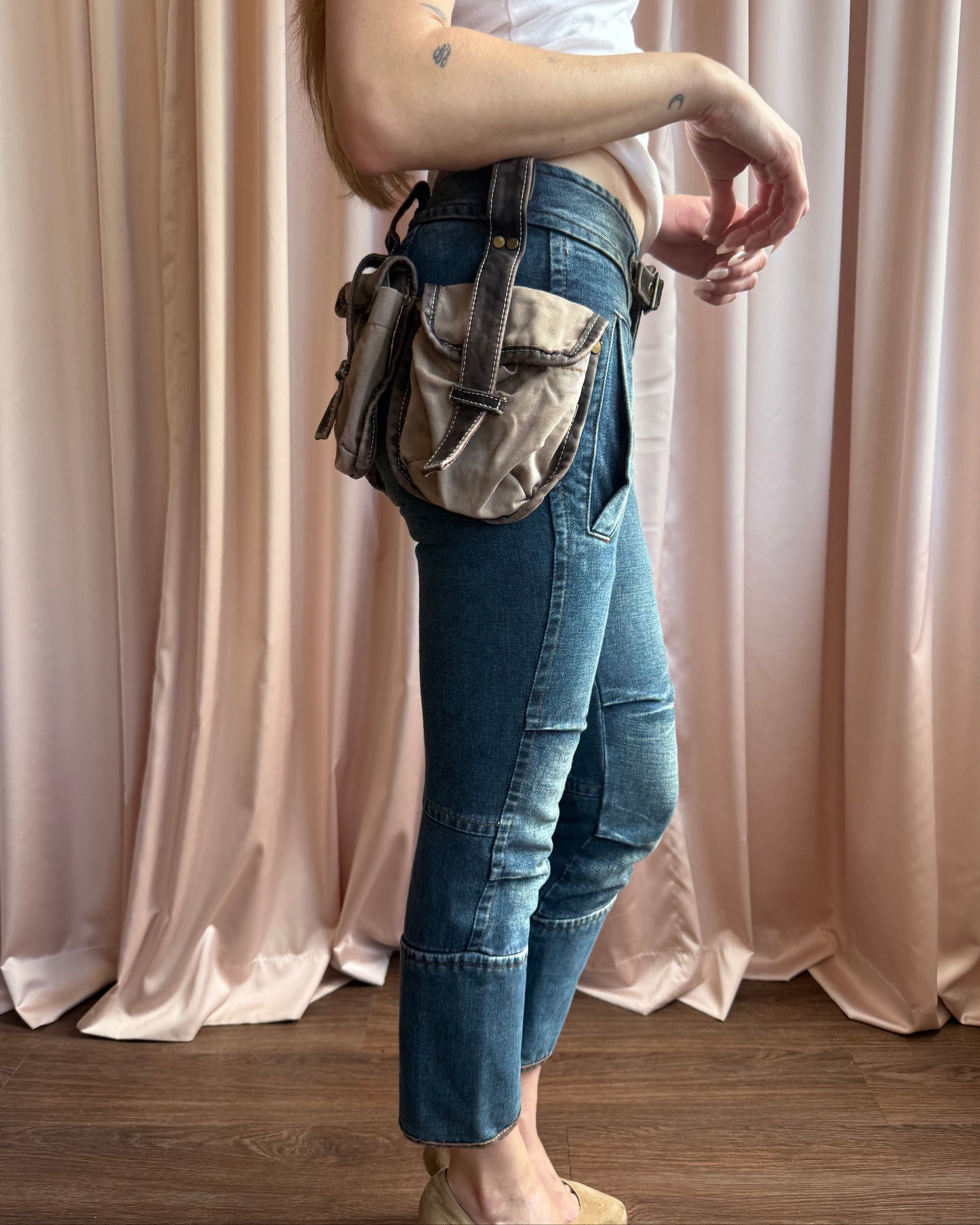 Dsquared² F/W 2004 Cropped Cargo Pocket Denim