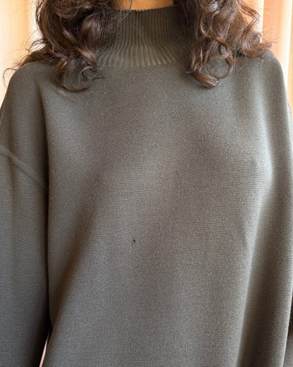 Rick Owens F/W 15 Sphinx Dark Dust Mock Neck Knit Long Sleeve Dress