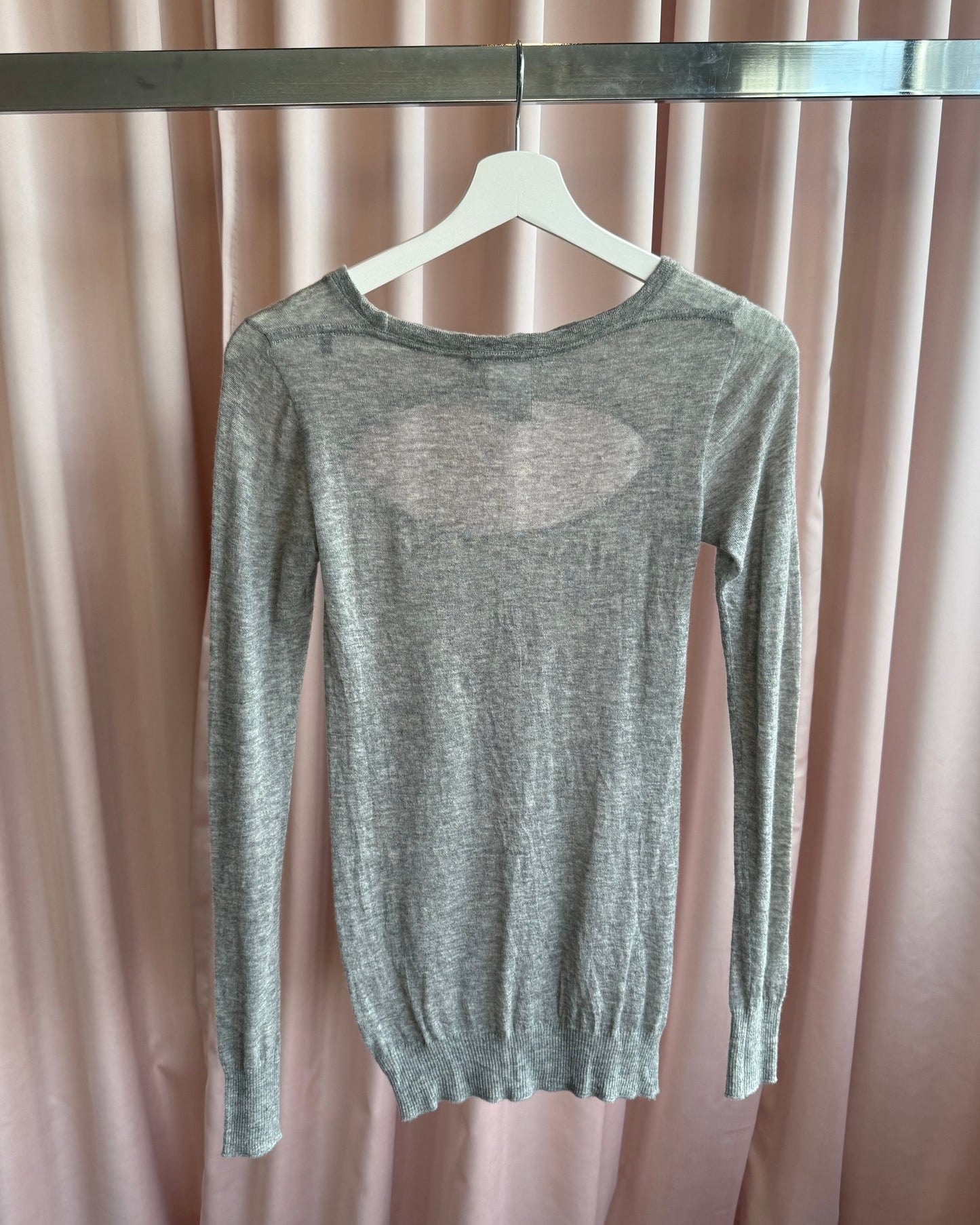 Isabel Marant 100% Cashmere Cut Out Grey Sweater
