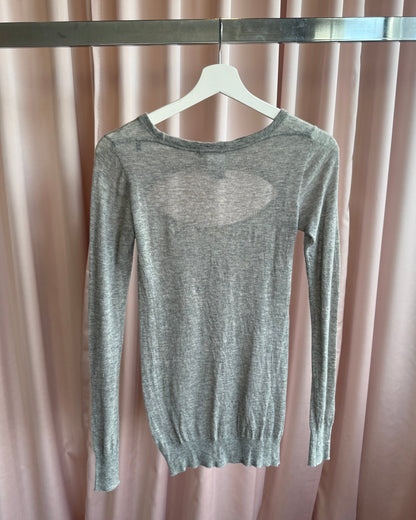 Isabel Marant 100% Cashmere Cut Out Grey Sweater