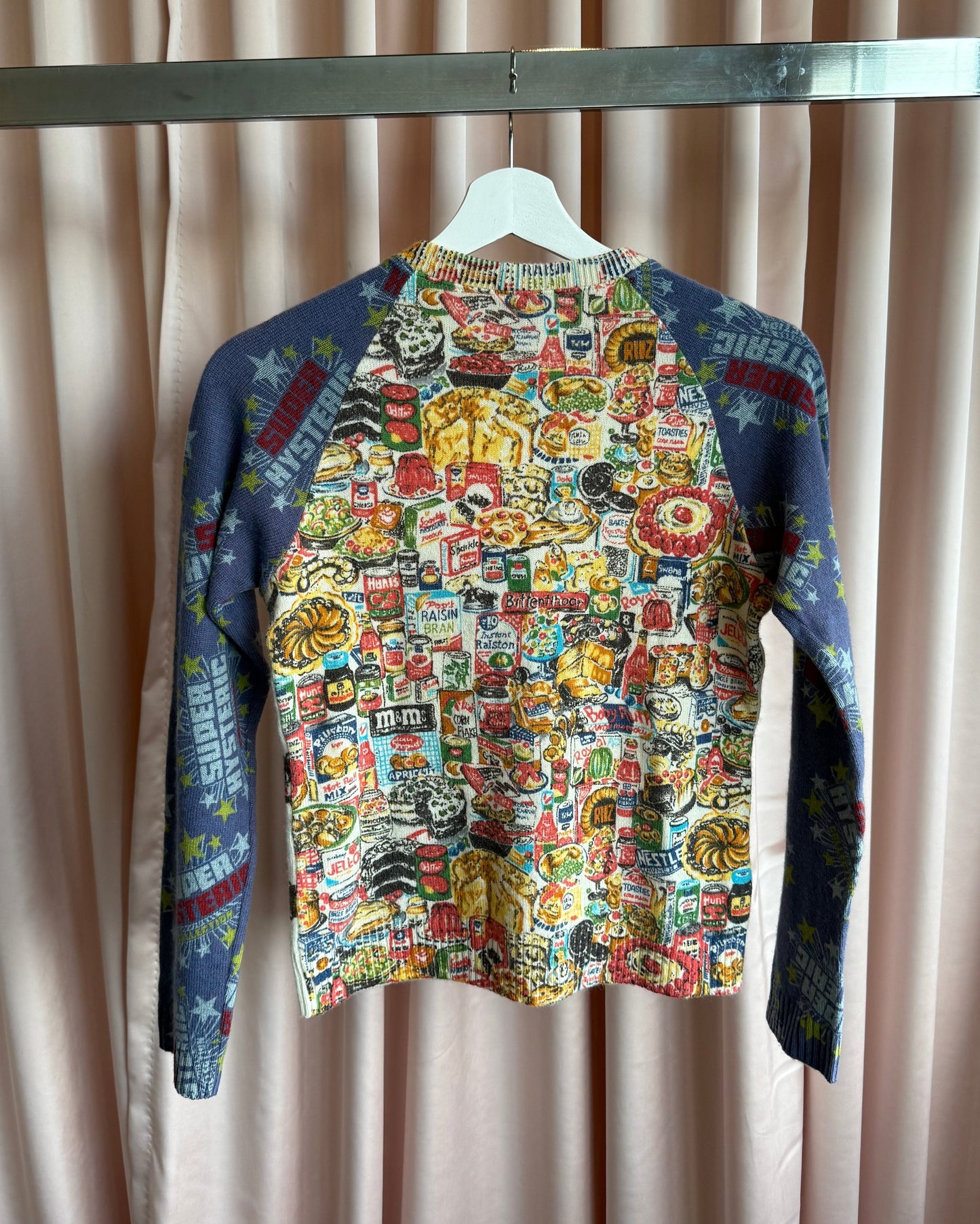 Hysteric Glamour 90's All Over Print Wool Angora Blend Cardigan