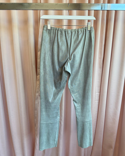 Haider Ackermann Metallic Silver Leather Pants