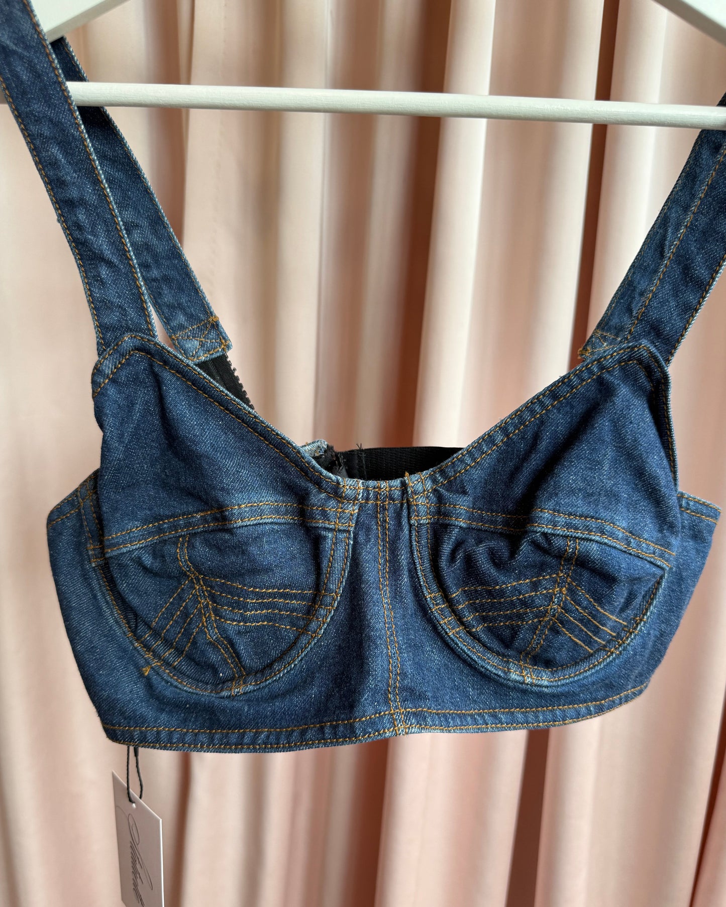 Gaultier Jeans 1990's Denim Bra Top
