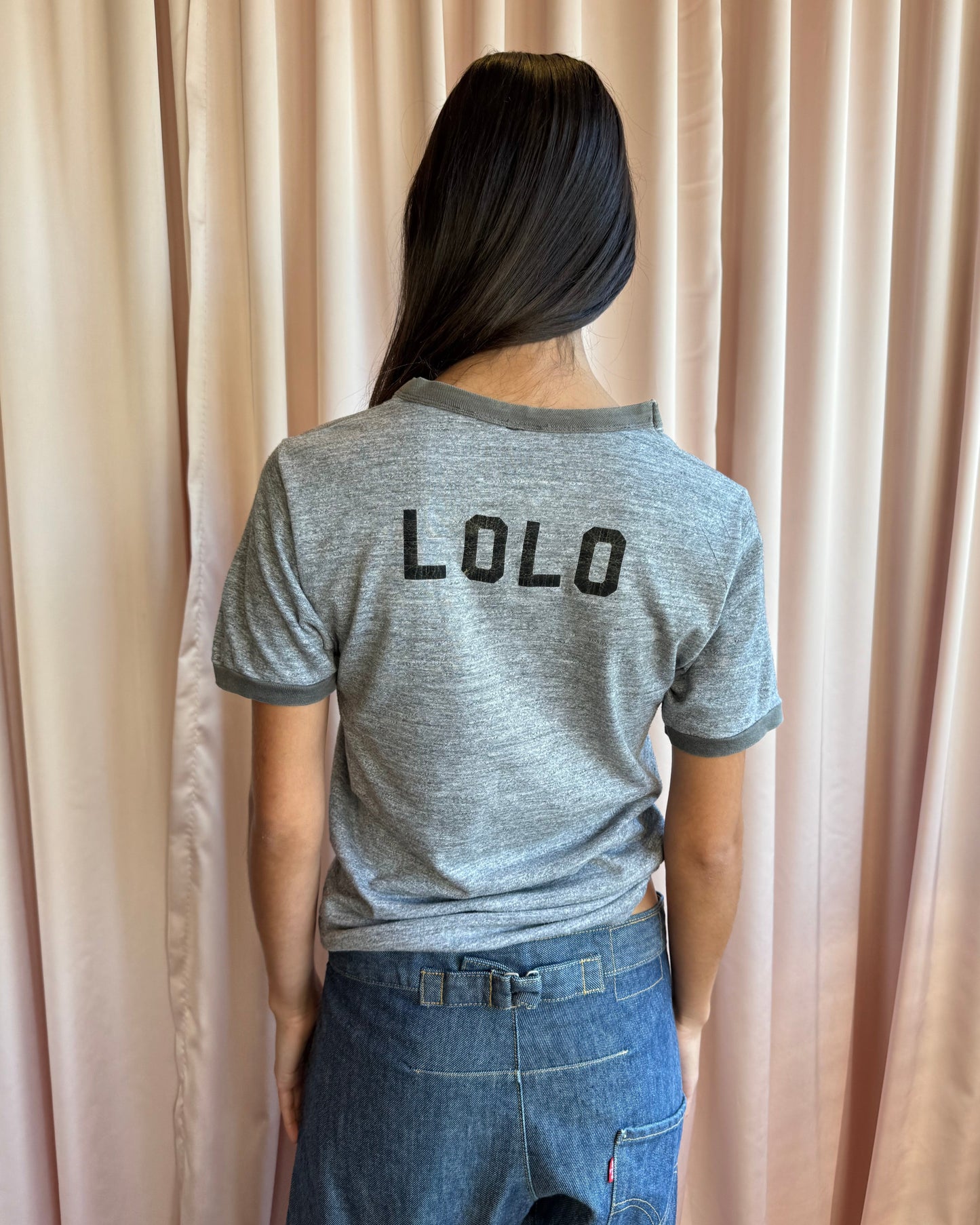 1970's "I'm Hers" Graphic Grey Ringer T-Shirt