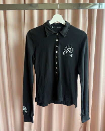 Dsquared² F/W 2005 Black Long Sleeve Polo Shirt