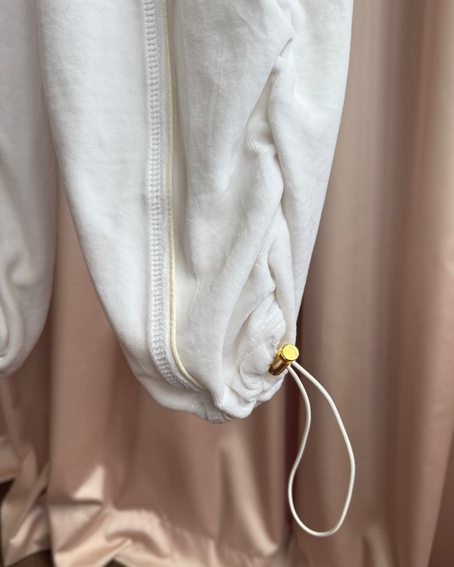 Japanese Brand x MLB NY Yankees White Velour Track Pants