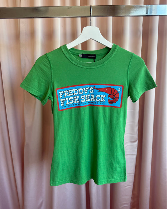 Dsquared² S/S 2005 "Freddy's Fish Shack" Graphic Green T-Shirt