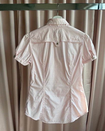 Dsquared² S/S 2006 Runway Baby Pink Western Short Sleeve Button Up Shirt