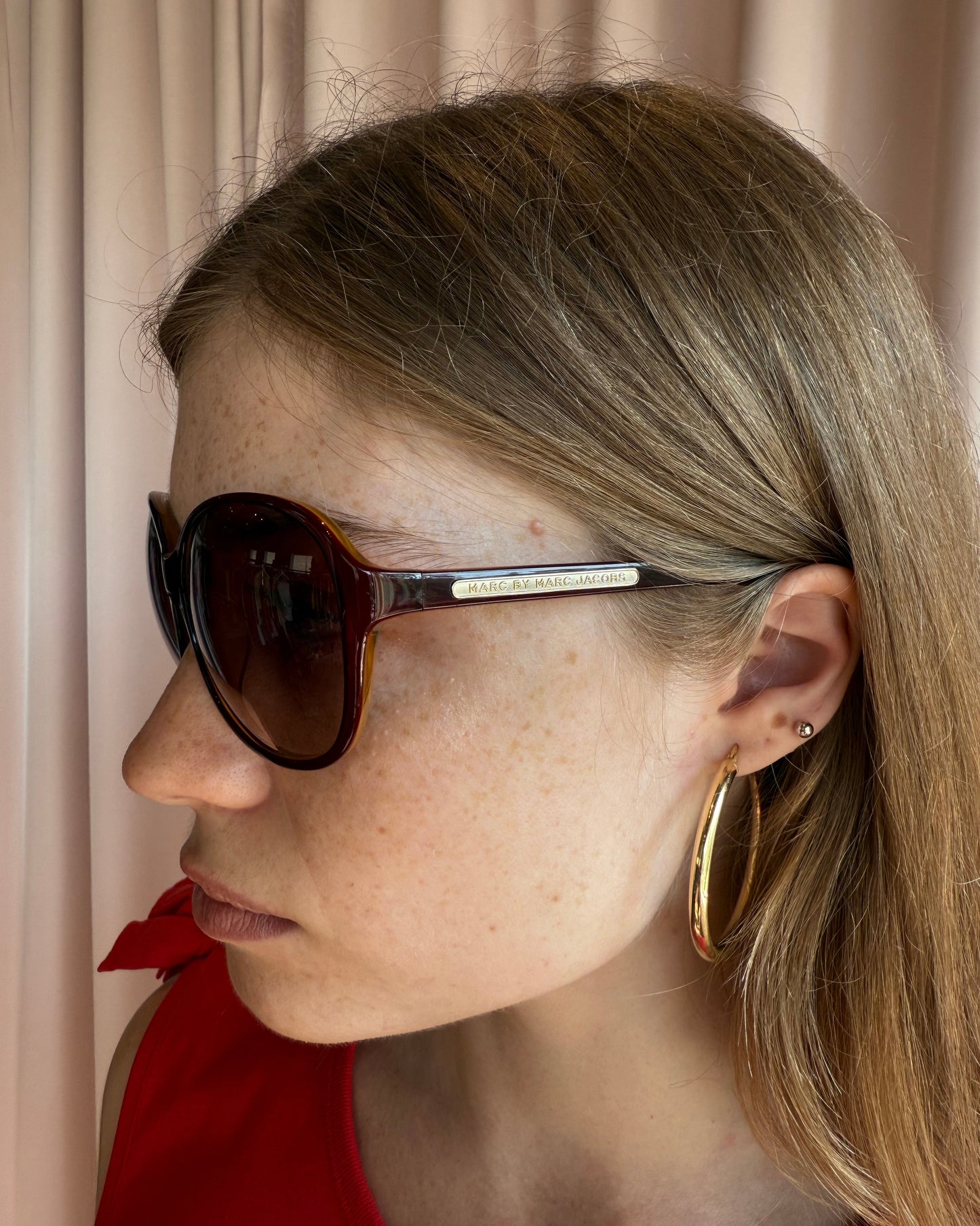 Marc by Marc Jacobs Round Red Sunglasses