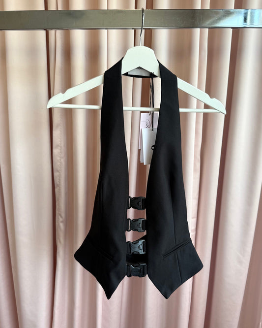 Coperni NWT Black Multi Buckle Waistcoat