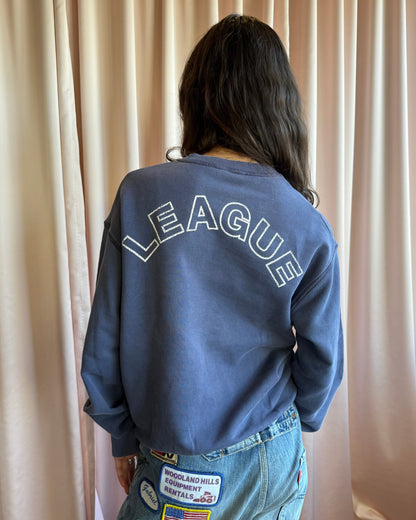 Dsquared² “League” Spell Out Logo Patch Navy Sweatshirt