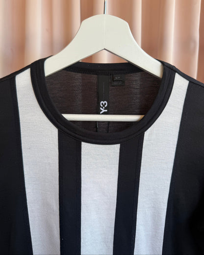 Y-3 Yohji Yamamoto x Adidas S/S 2007 Triple Stripe Black Long Sleeve Top