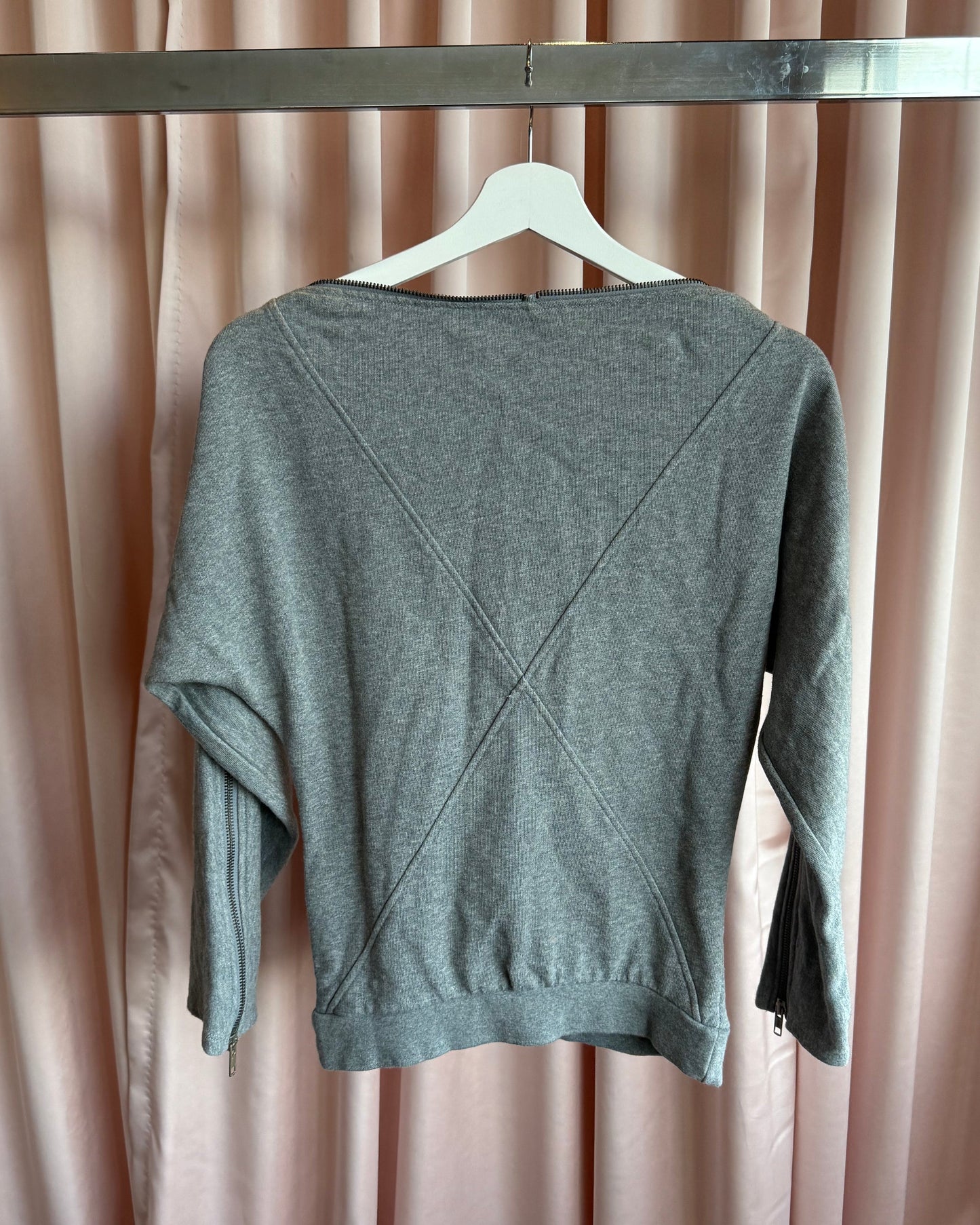 See by Chloé Grey Full Zip Neckline Sweatshirt
