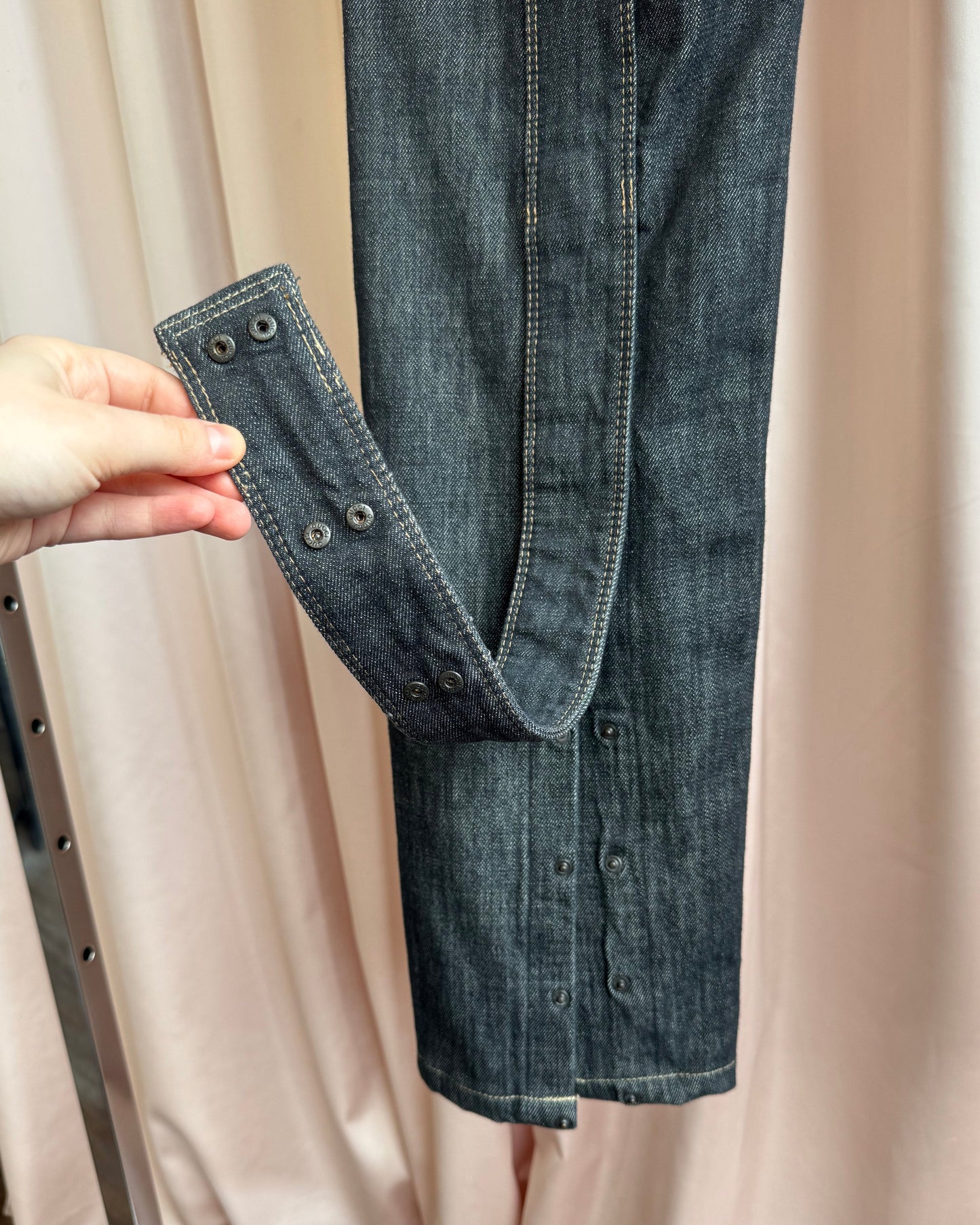 Gucci S/S 2003 Snap Back Dark Wash Slim Cut Denim