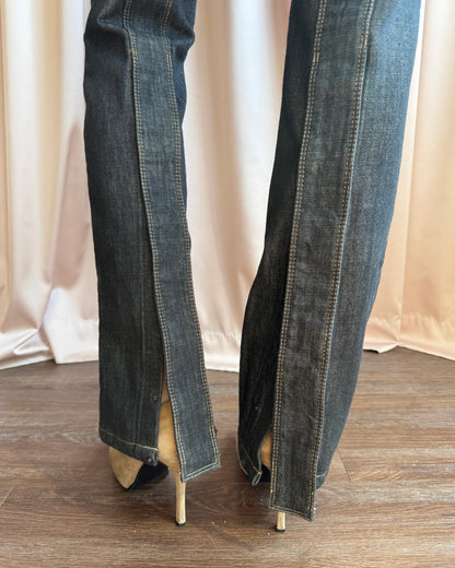 Gucci S/S 2003 Snap Back Dark Wash Slim Cut Denim