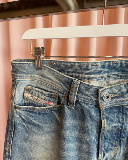 Diesel x Adidas Distressed Faded Light Denim