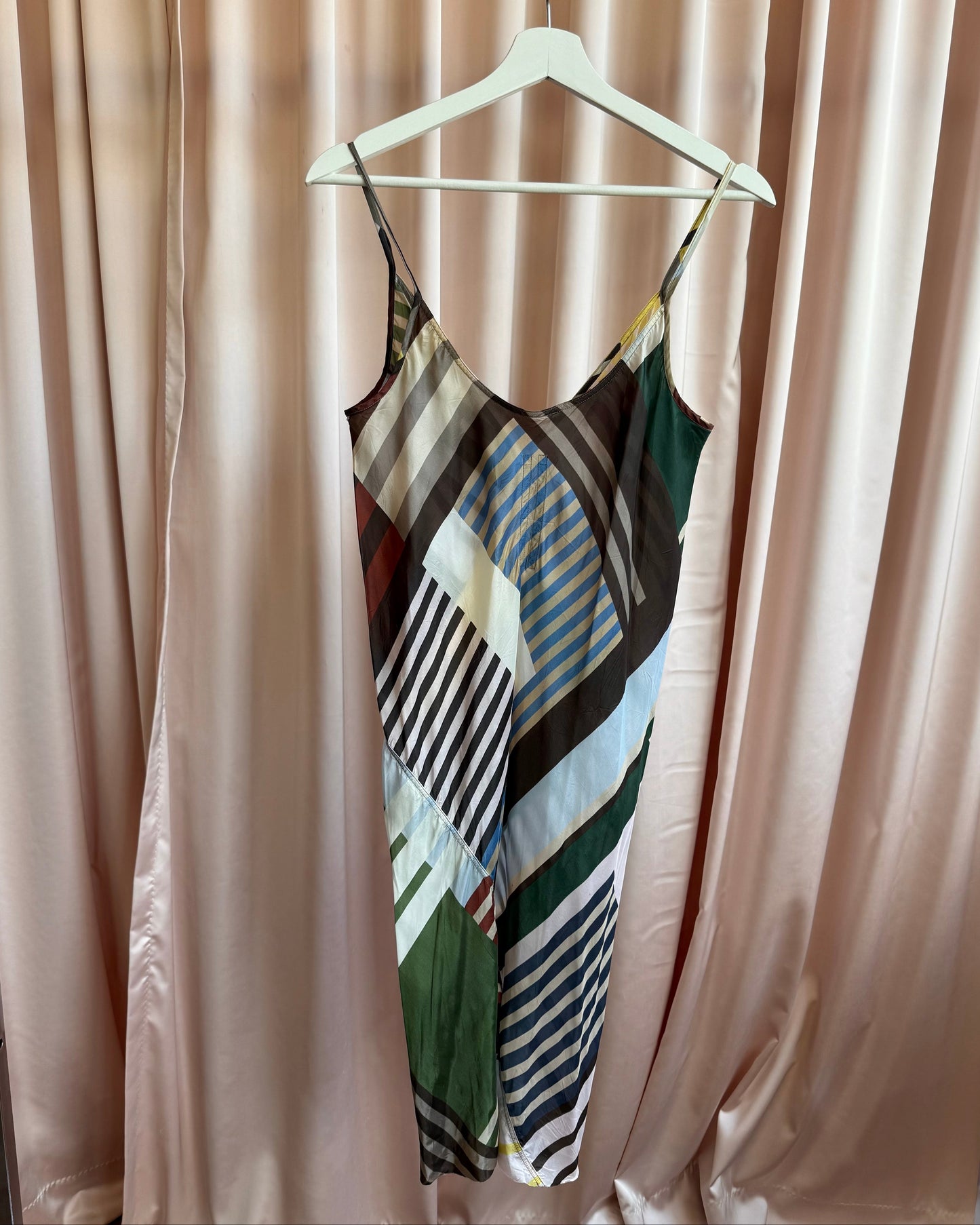 Rick Owens S/S 20 Tecuatl Uxmal Print Cupro Slip Dress