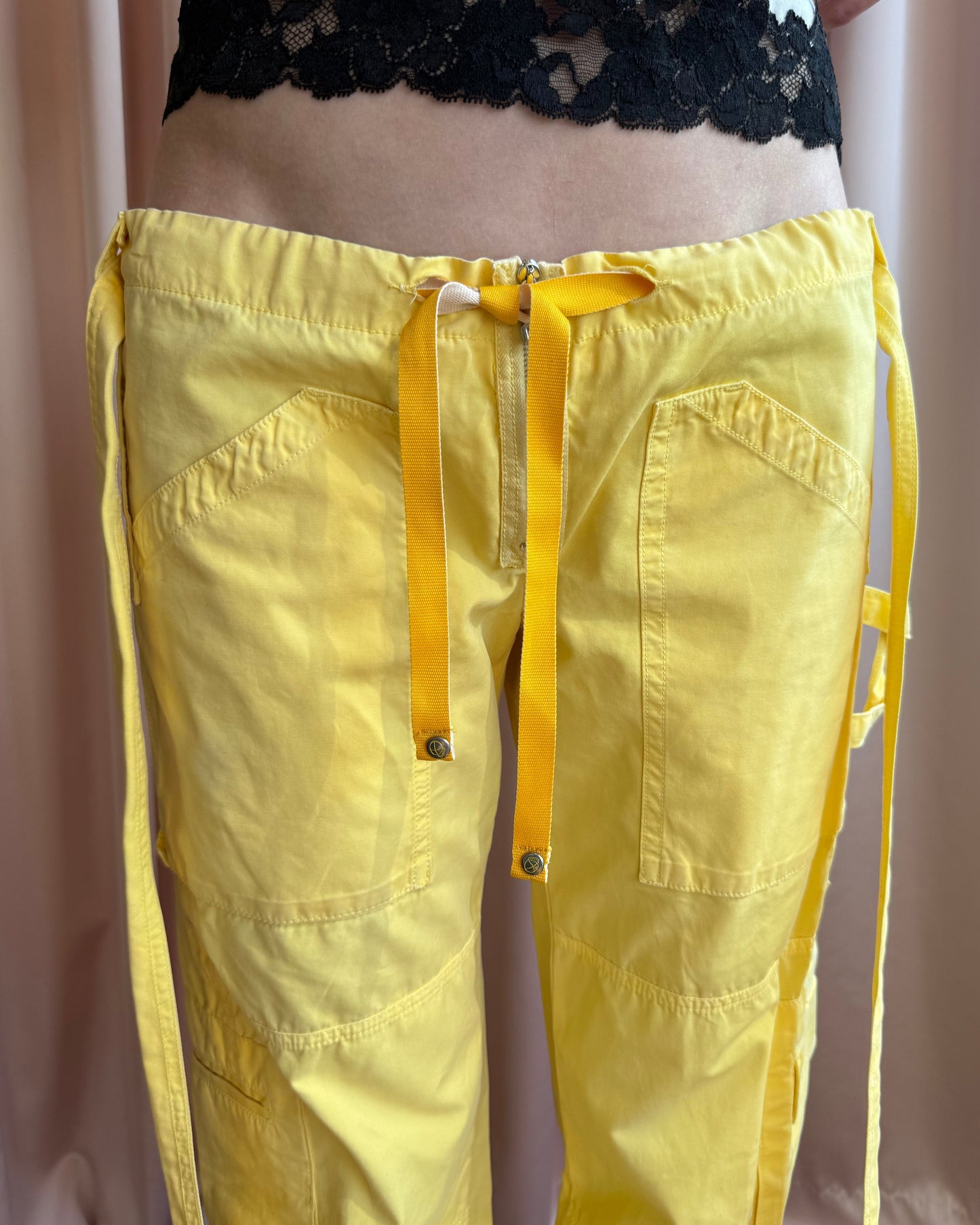 Raid Gauloises Yellow Straight Leg Cargo Pants