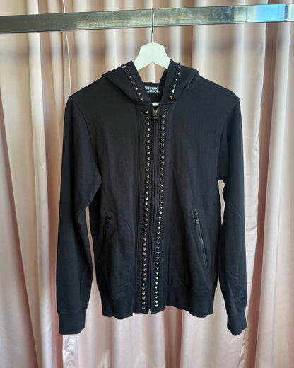 Hysteric Glamour Studded Black Zip Up Hoodie