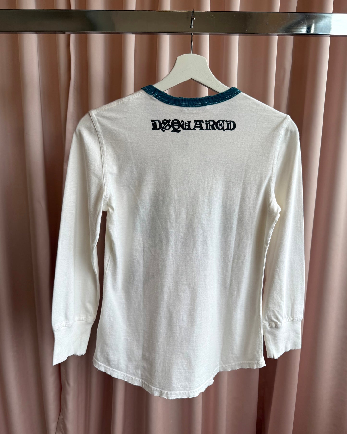Dsquared² F/W 2005 "Hope" Prayer Hands Graphic Long Sleeve Top