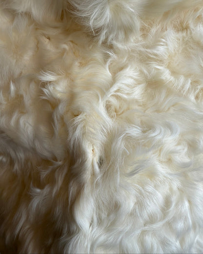 Japanese Brand Genuine Cream Lamb Fur Jacket