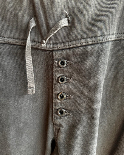 Kapital Dark Grey Cotton Drawstring Wide Leg Pants