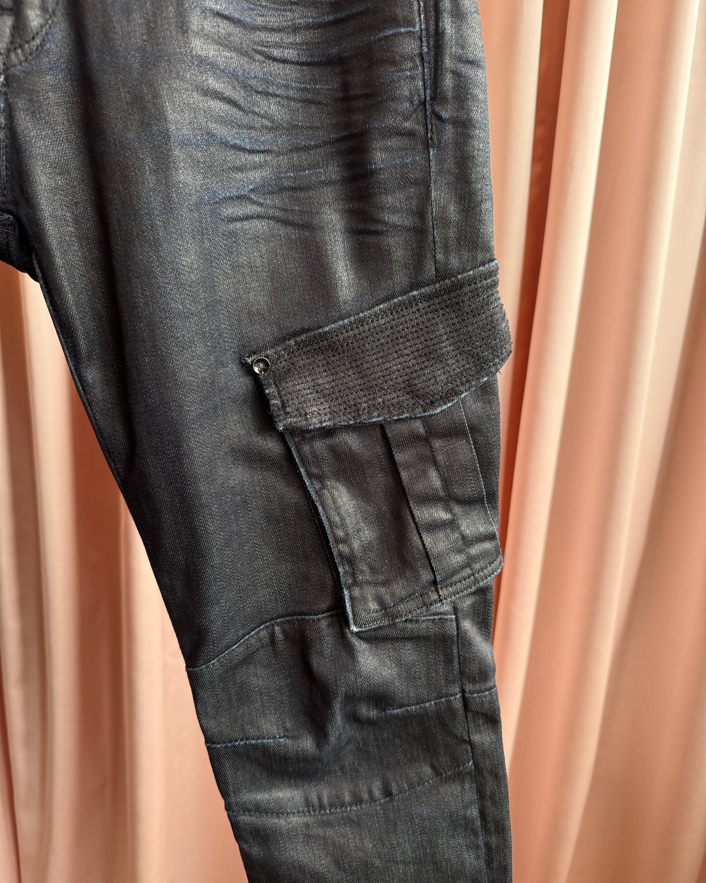 Parasuco Coated Stretch Denim Cargo Pants
