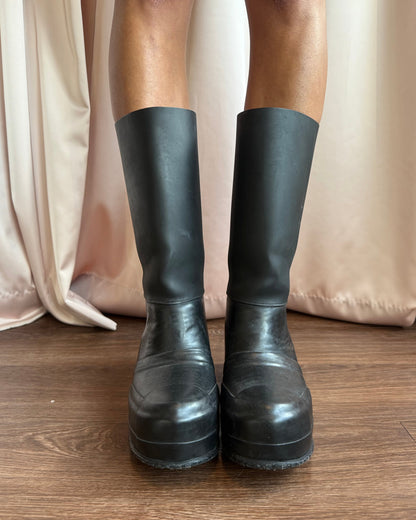 Céline Pre-Fall 2018 Black Planet Rubber Boots
