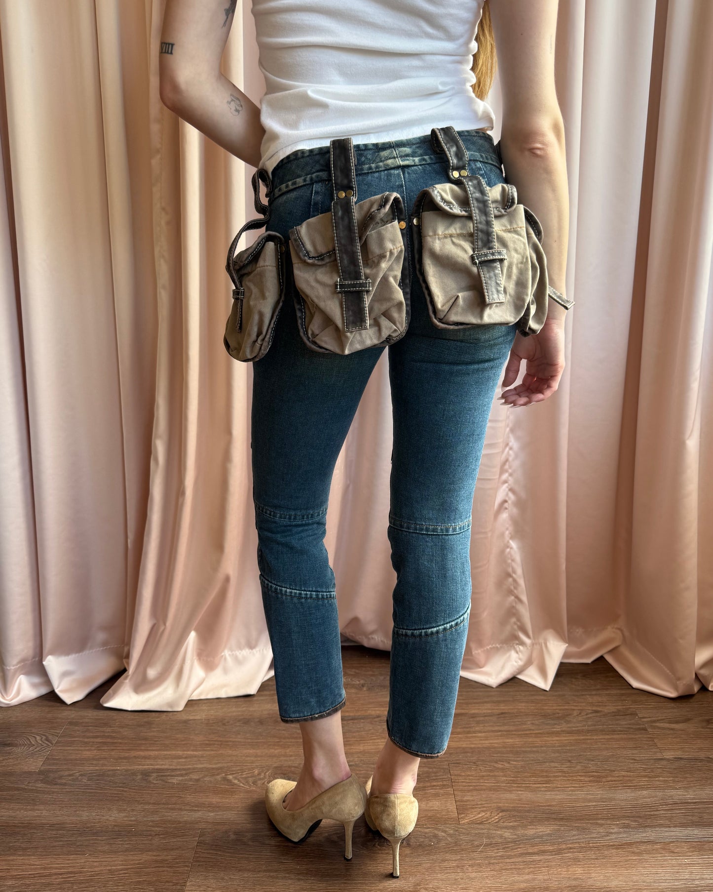 Dsquared² F/W 2004 Cropped Cargo Pocket Denim