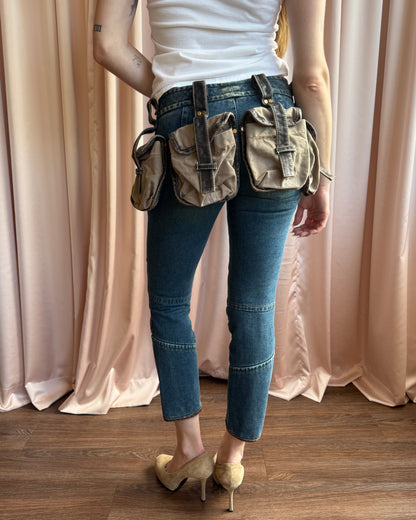 Dsquared² F/W 2004 Cropped Cargo Pocket Denim