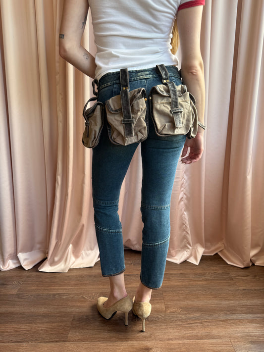 Dsquared² F/W 2004 Cropped Cargo Pocket Denim