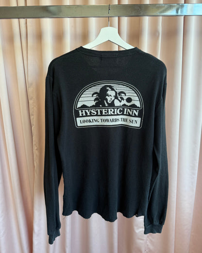 Hysteric Glamour "Hysteric Inn" Graphic Thermal Henley Long Sleeve Shirt