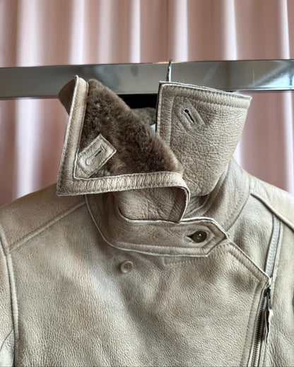 Japanese Brand Belted Shearling Jacket