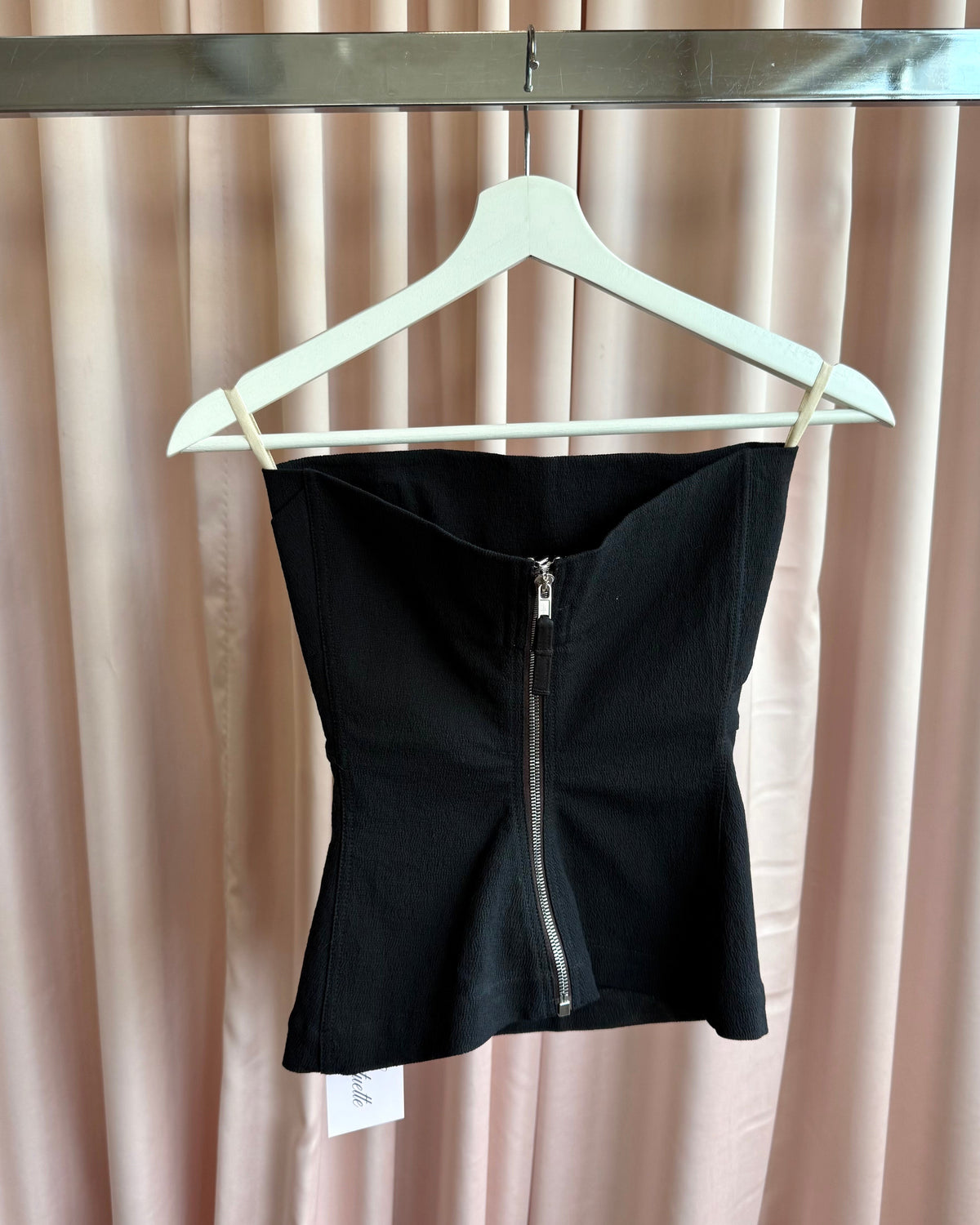 Rick Owens F/W 20 Performa Black Strapless Bustier Top