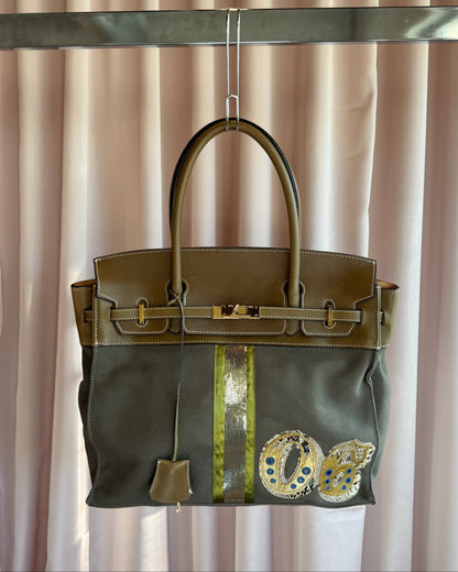 Japanese Brand “06” Sequins Patched Handbag