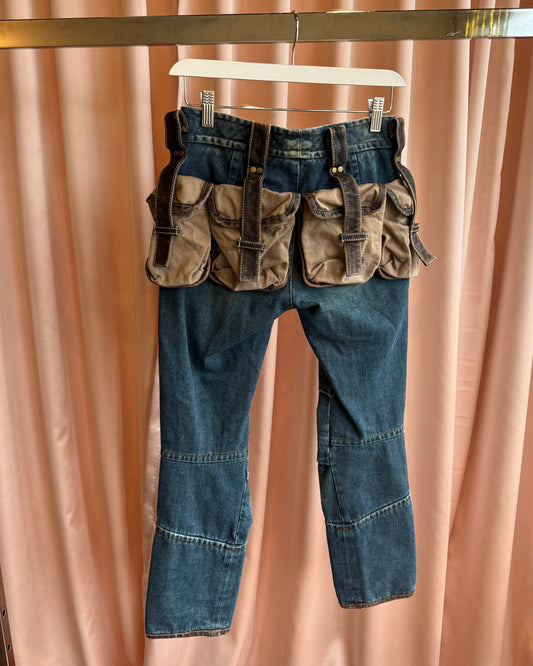 Dsquared² F/W 2004 Cropped Cargo Pocket Denim