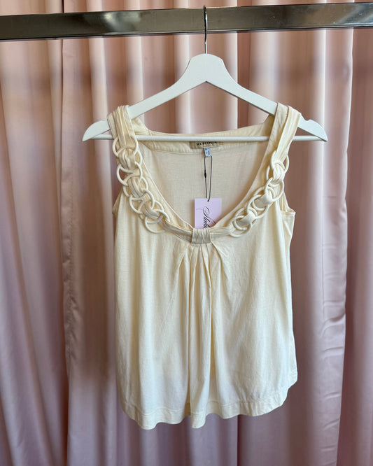 See by Chloé Cream Ring Neckline Tank Top