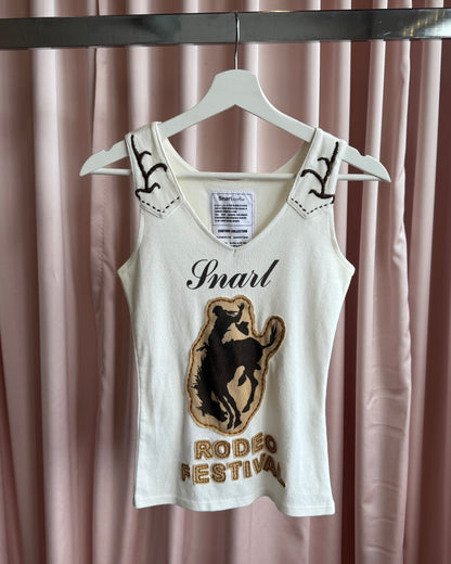 Japanese Brand "Rodeo Festival" Western Embroidered Graphic Tank Top