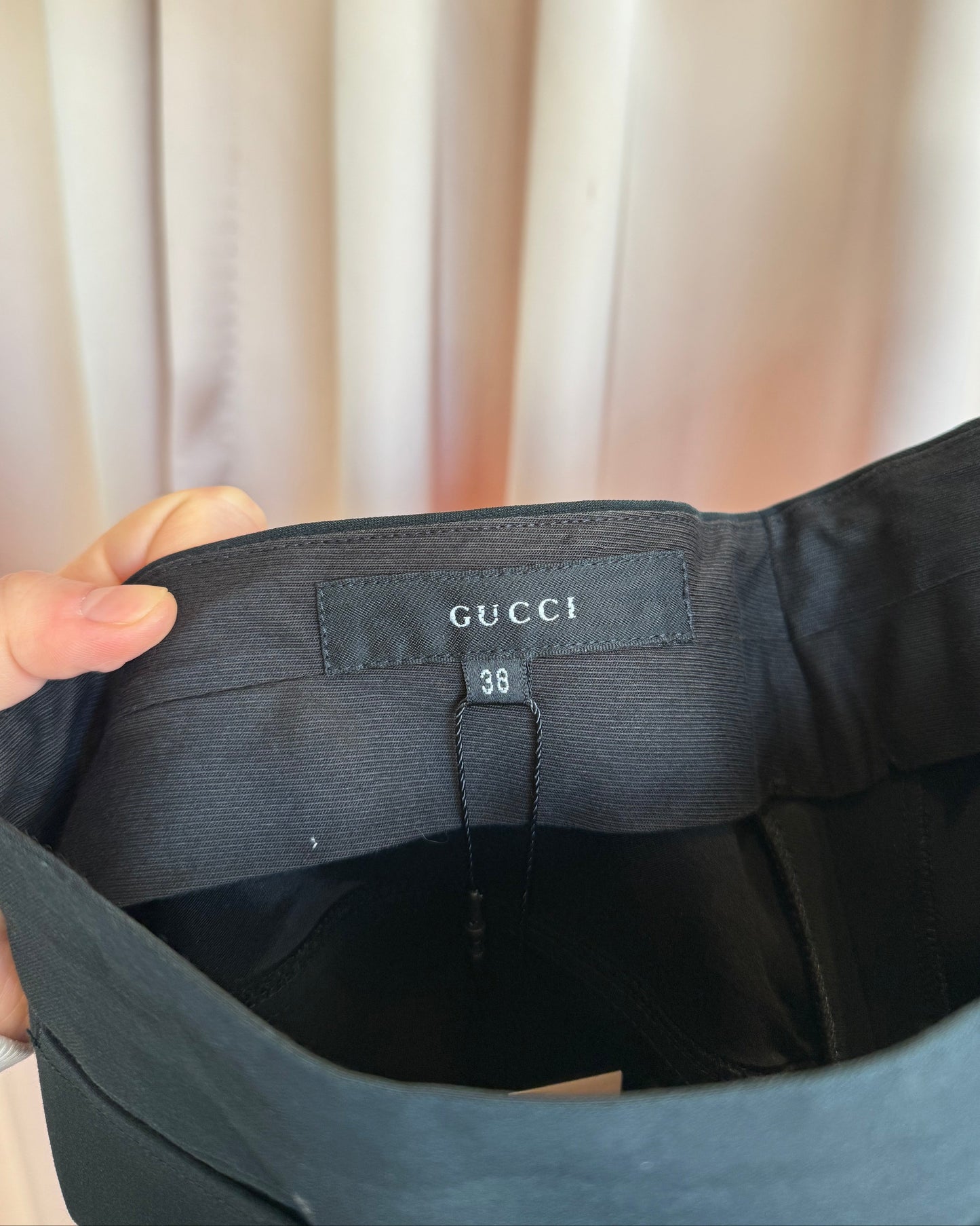 Gucci F/W 1999 by Tom Ford Black Slim Cut Trousers