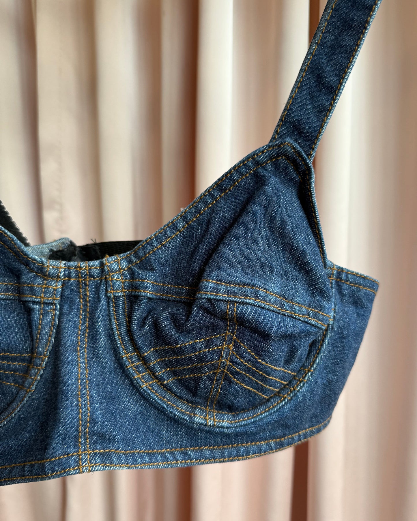 Gaultier Jeans 1990's Denim Bra Top