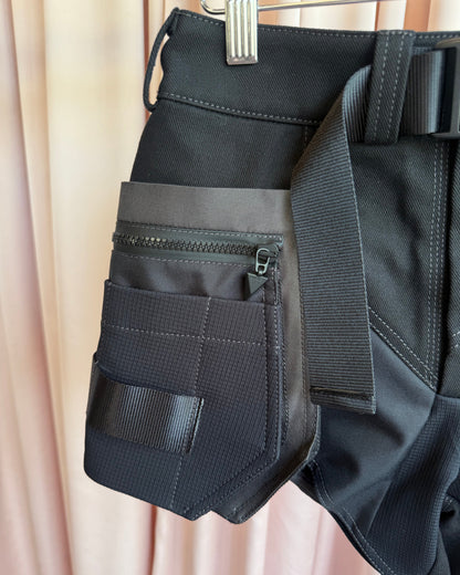 Mugler NWT F/W 25 Black Technical Cargo Shorts