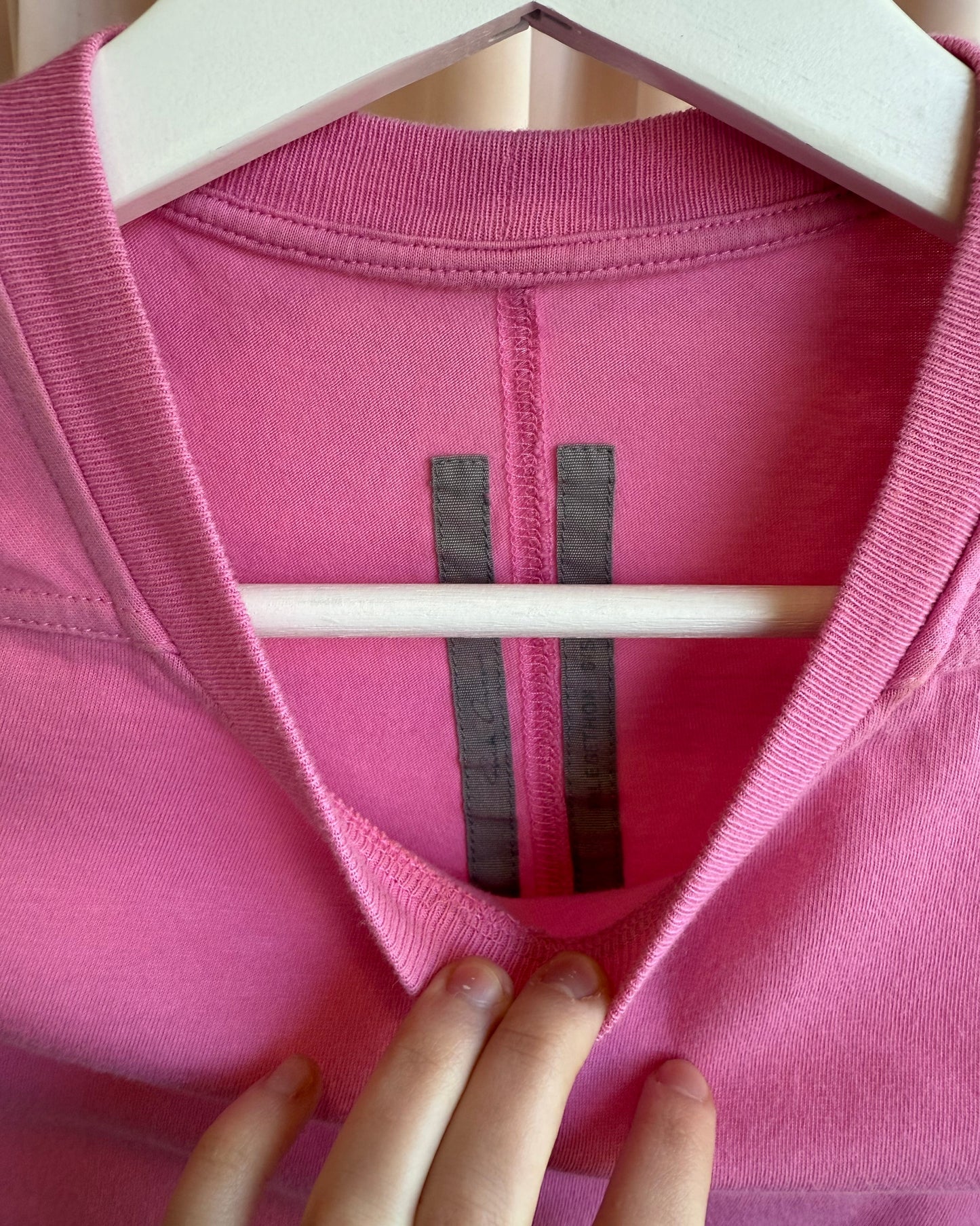 Rick Owens S/S 21 Phlegethon Pop Pink Short Sleeve T-Shirt