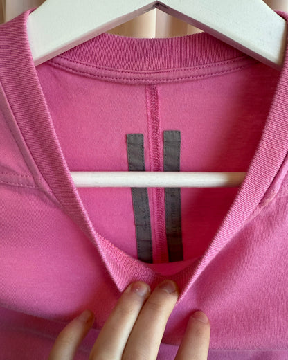 Rick Owens S/S 21 Phlegethon Pop Pink Short Sleeve T-Shirt