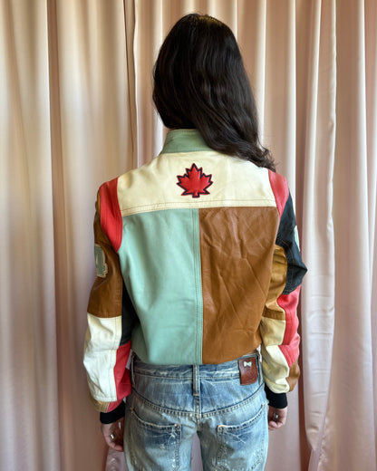 Dsquared² S/S 2005 Leather Patchwork Racer Jacket