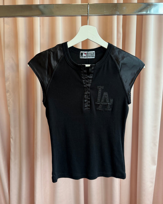 Japanese Brand x MLB LA Dodgers Black Raglan Tee