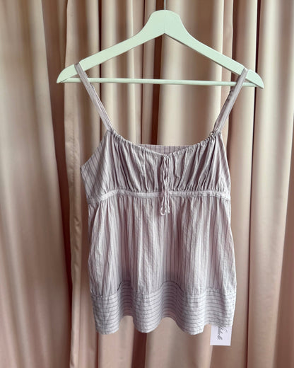 Marc by Marc Jacobs Lilac Pinstriped Gathered Bust Camisole