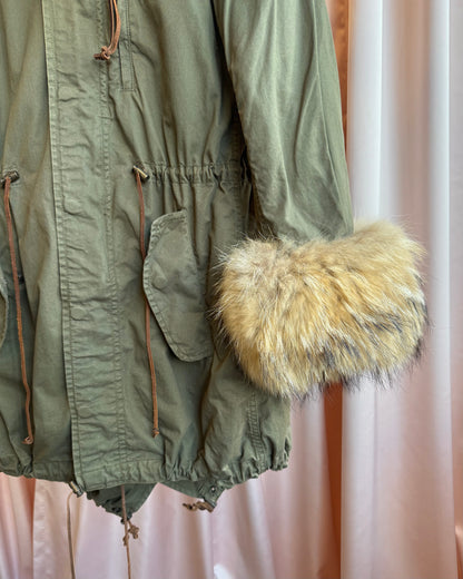 Japanese Brand Fur Hood & Trim Khaki Fishtail Mod Parka